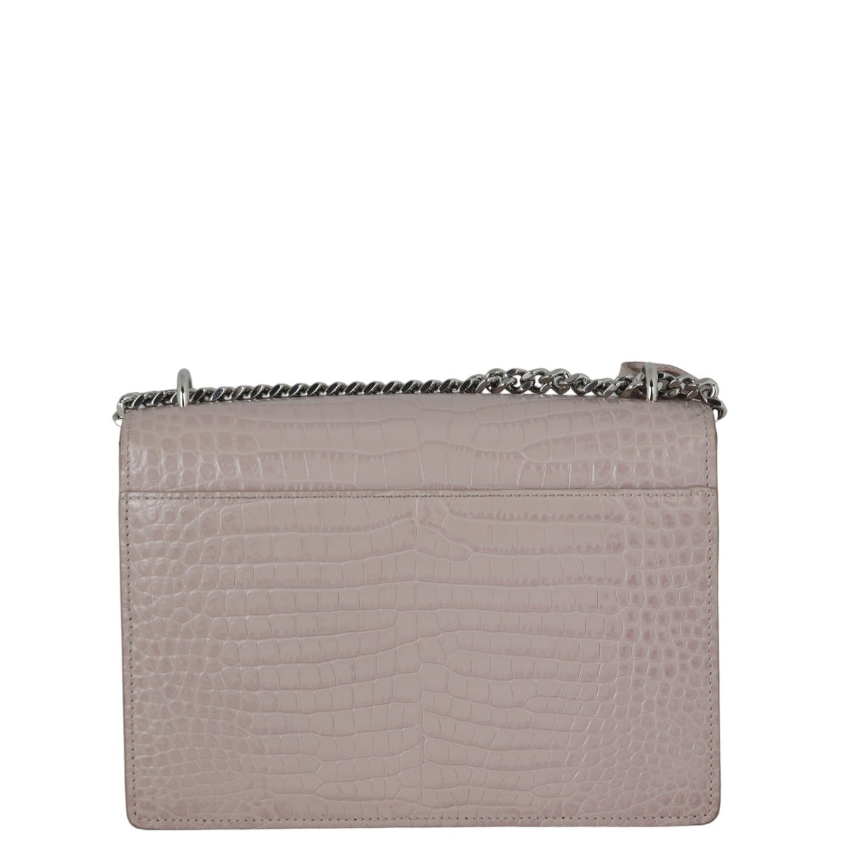 Saint Laurent Sunset Medium Croc-Embossed