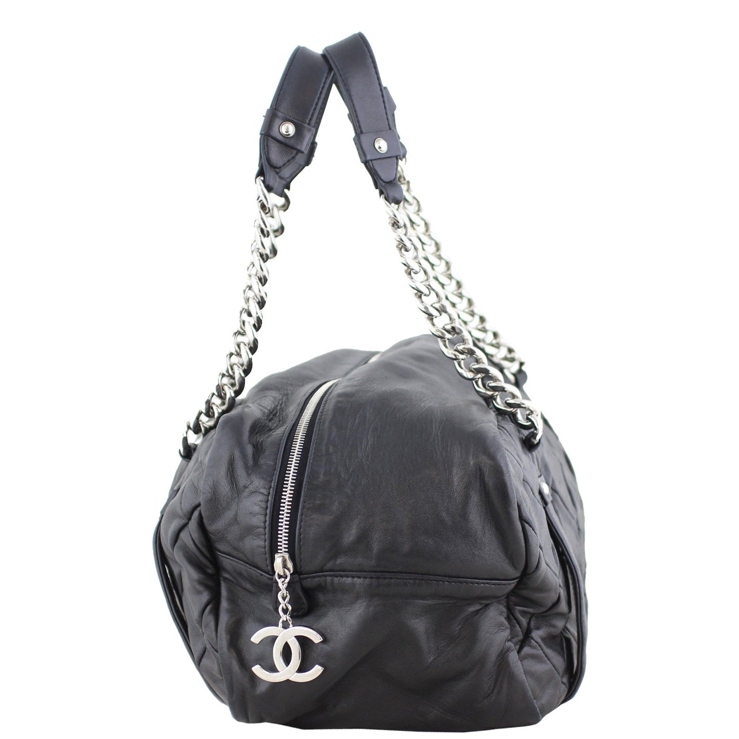 Chanel Diagonal Zip Bowler Bag