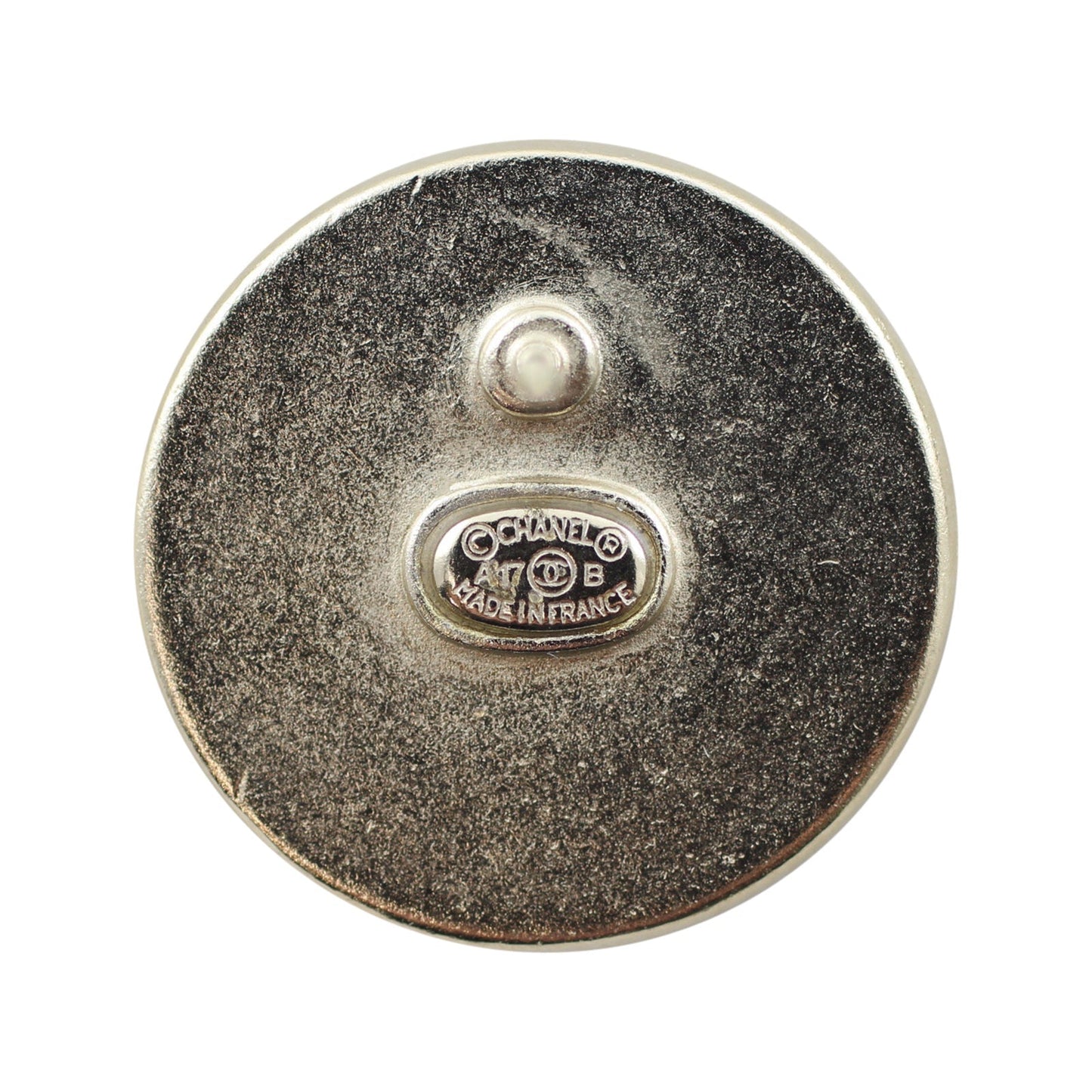 Chanel Resin CC Button Earrings