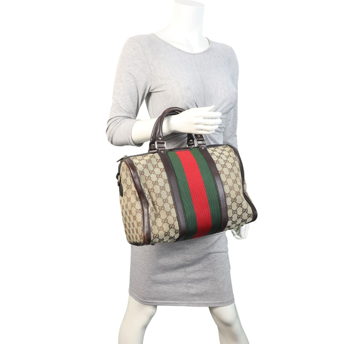 Gucci   Web Original GG Boston Bag Medium