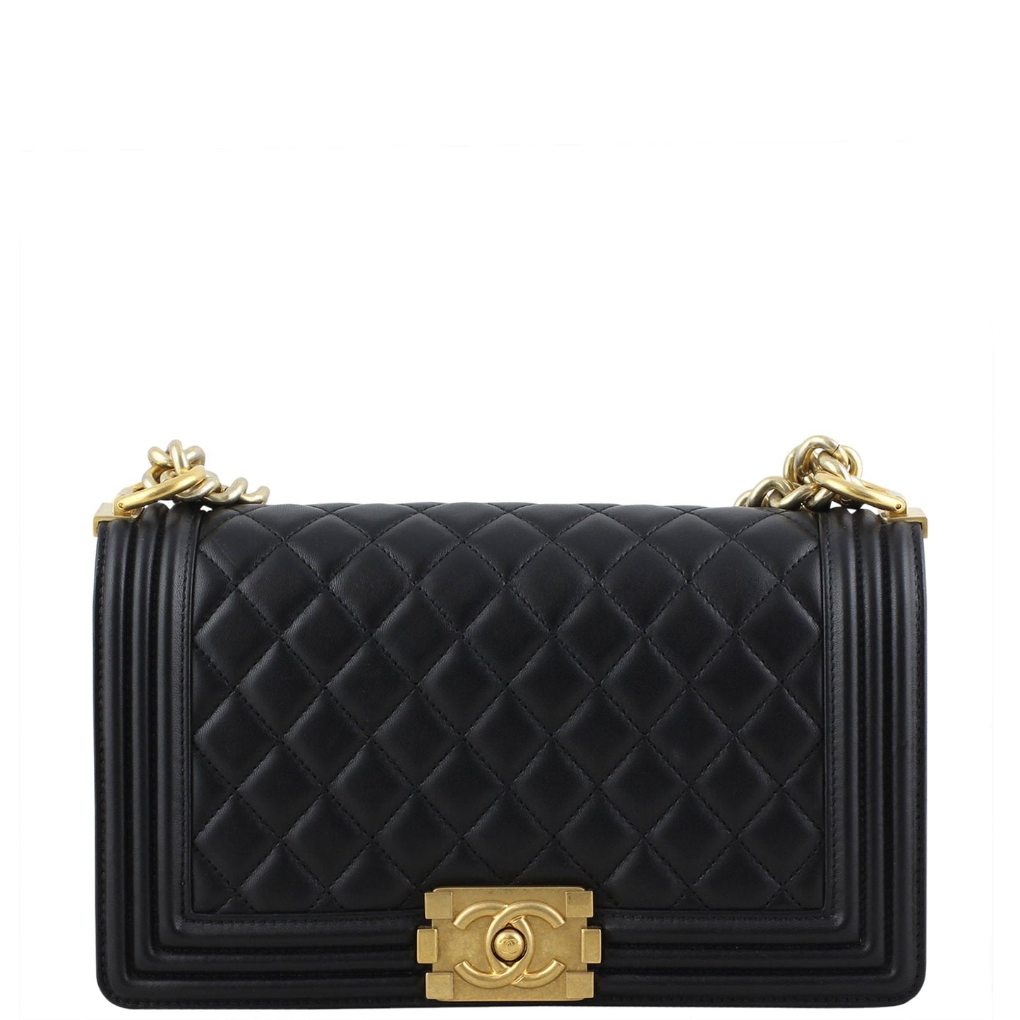 Chanel Boy Old Medium | Black 21 Series