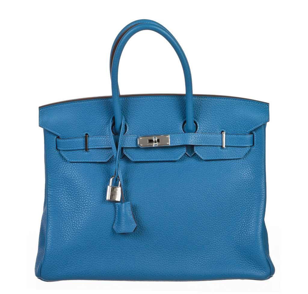 HermesBirkin 35 Mykonos Blue Bag
