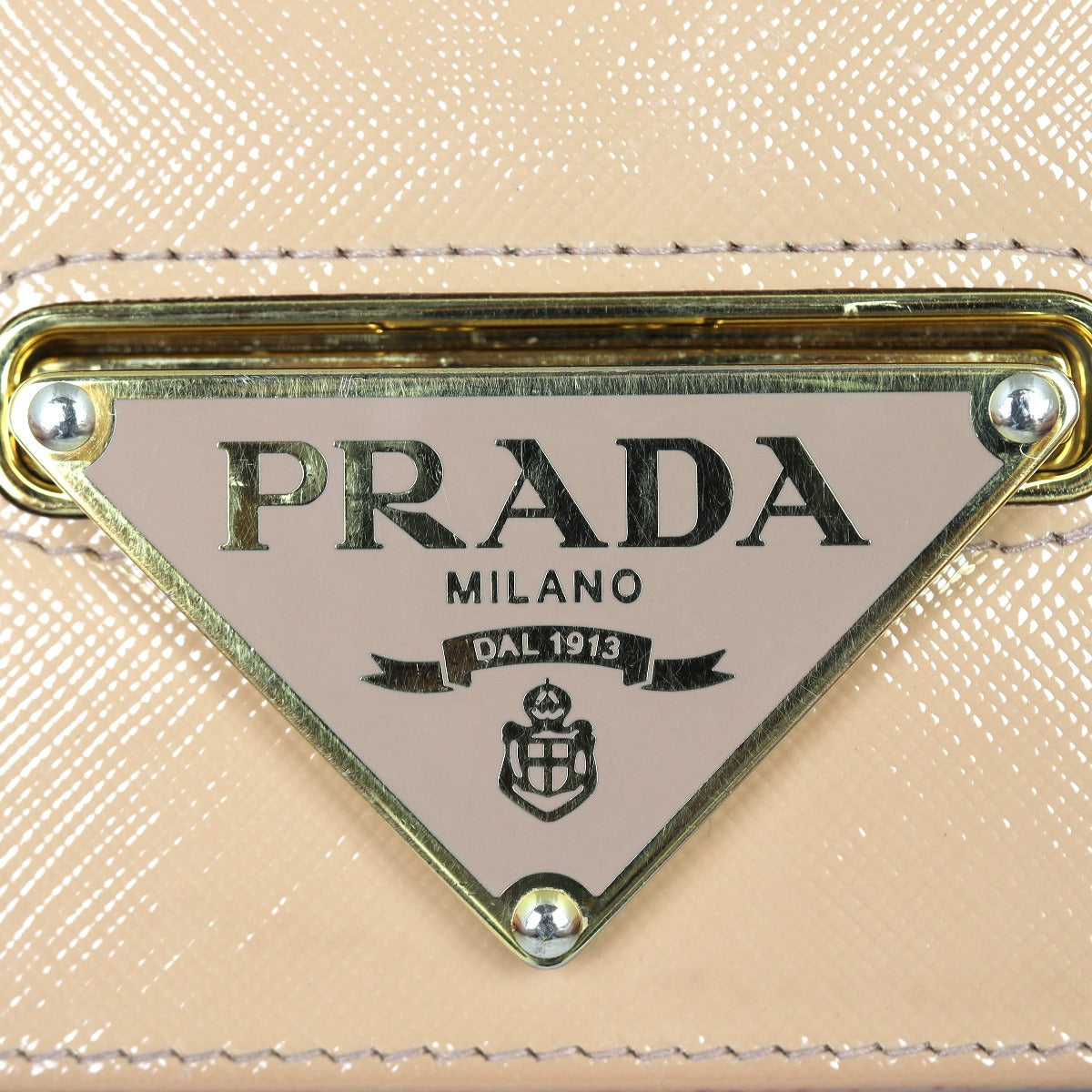 Prada Saffiano Vernice Flip Lock Chain Bag