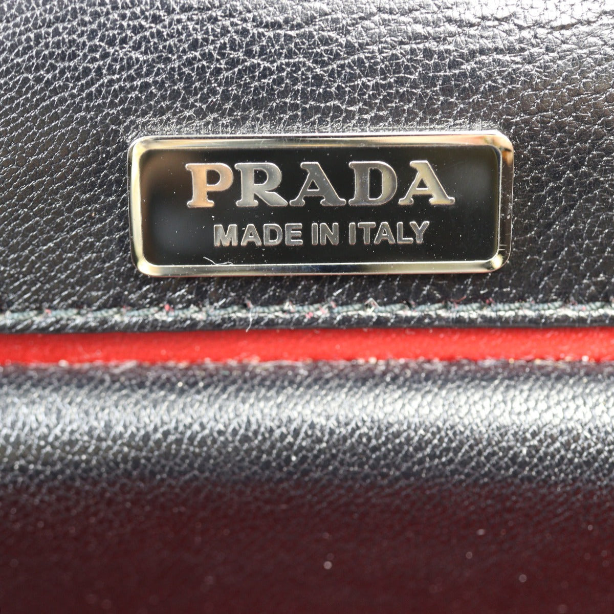 Prada Madras Woven Leather Chain Bag