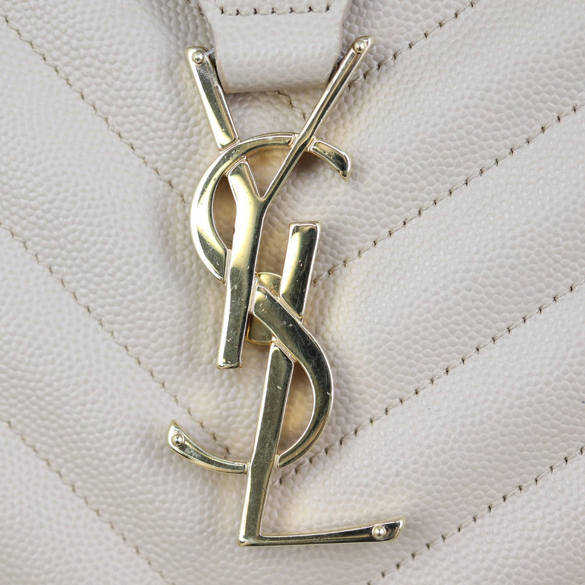 Saint Laurent Chevron Shopping Tote