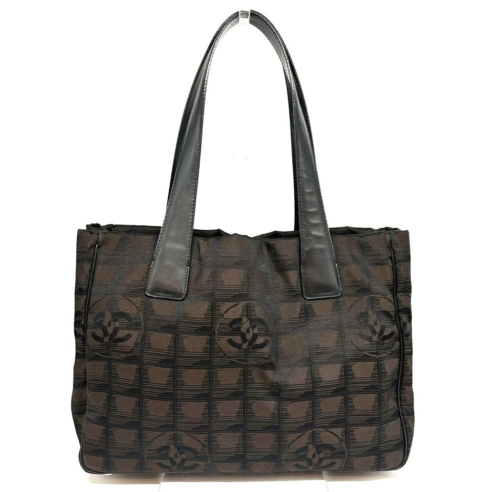 Chanel Nylon New Travel Line Handbag Brown Classic Flap