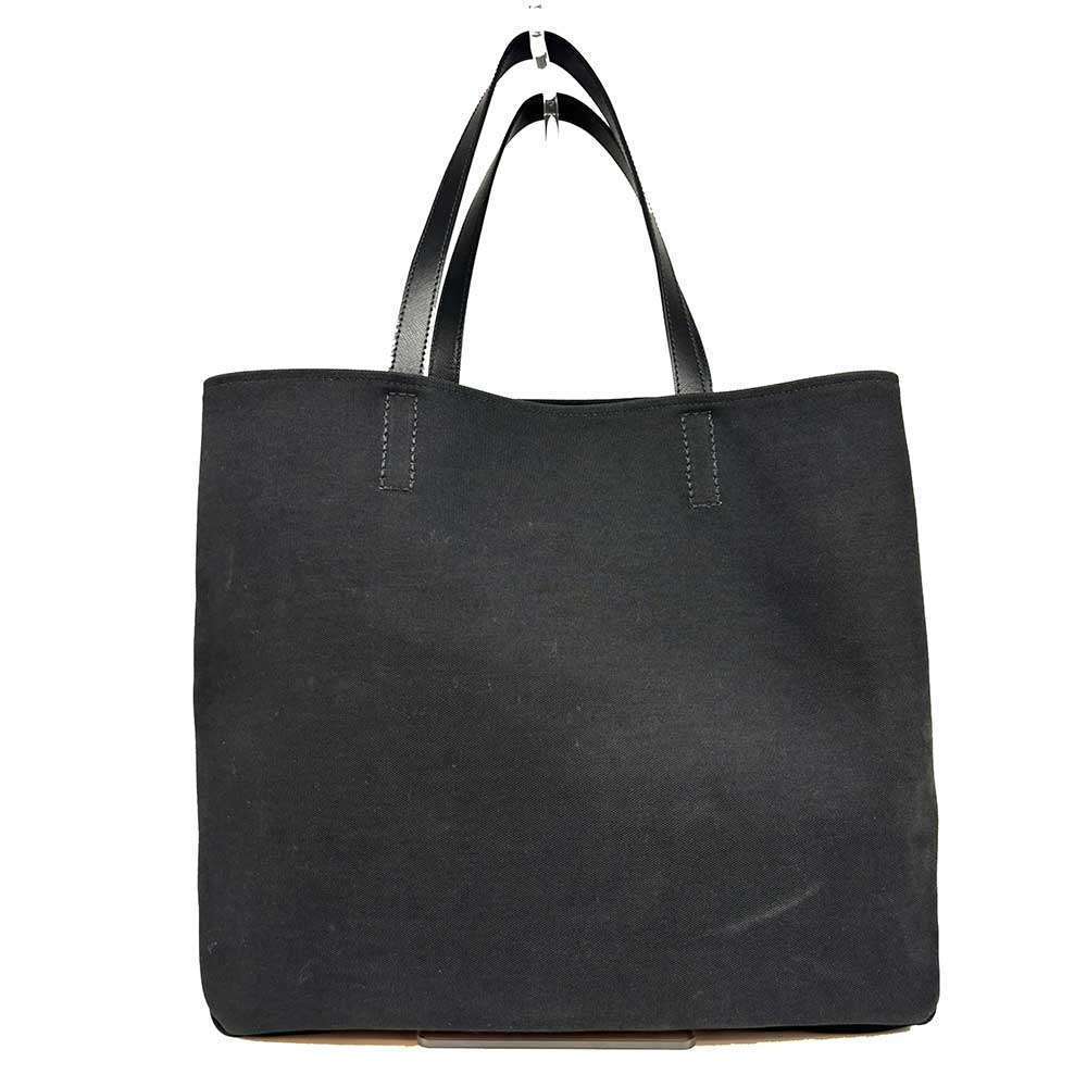 Prada Monkey Logo Canvas Tote Bag Black