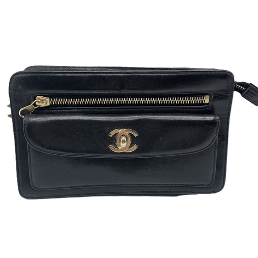 Chanel Leather Clutch Bag Black