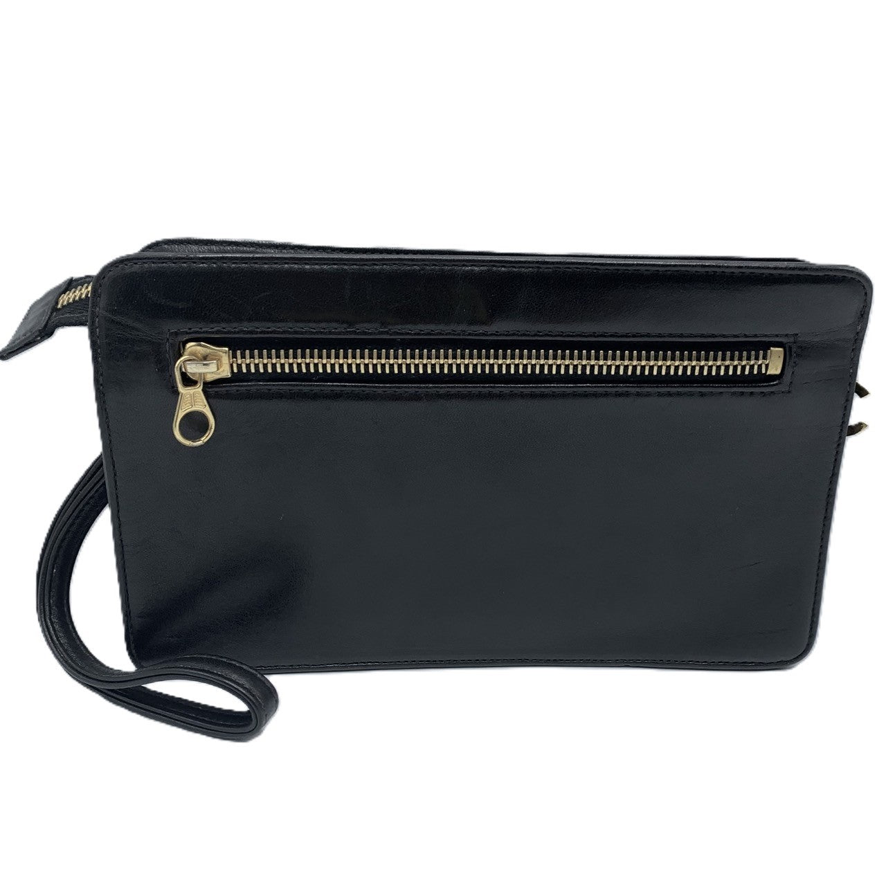 Chanel Leather Clutch Bag Black Classic Flap