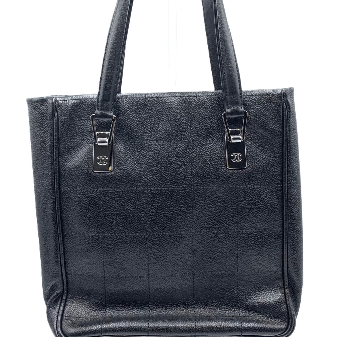 Chanel Caviar Skin Tote Bag Black Classic Flap