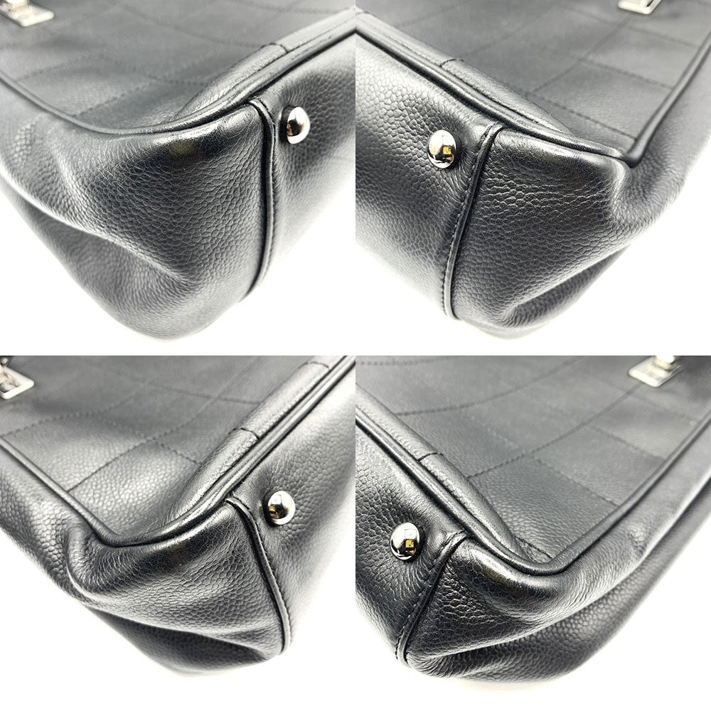 Chanel Caviar Skin Tote Bag Black Classic Flap