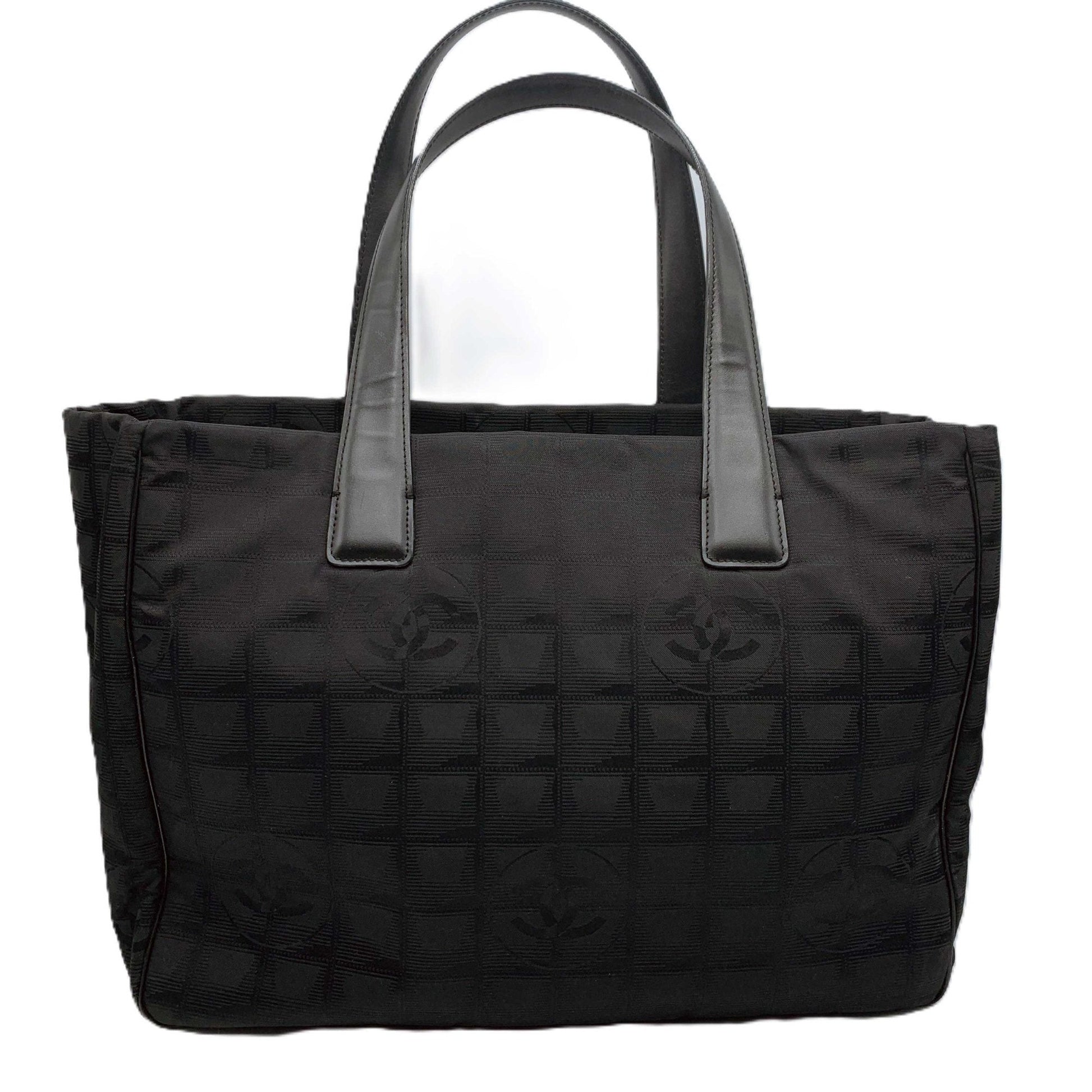 Chanel Nylon Leather Tote Bag Classic Flap