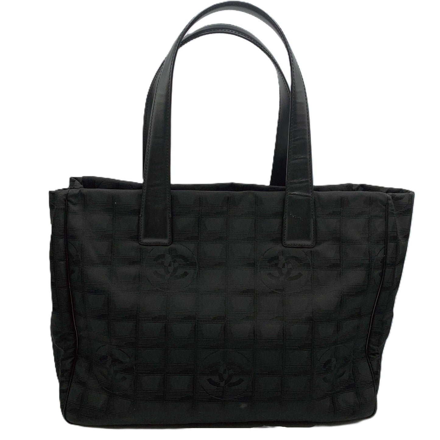 Chanel Nylon Leather Tote Bag Classic Flap