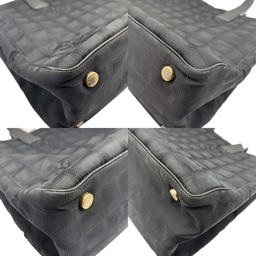 Chanel Nylon Leather Tote Bag Classic Flap