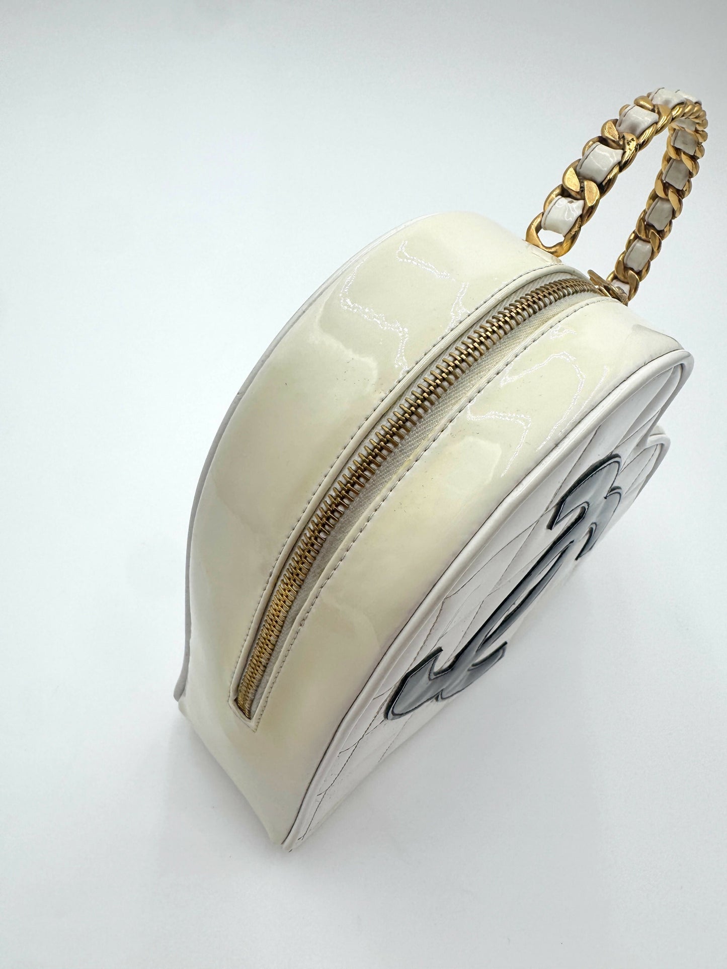 Chanel 1995  Barbie Heart White Vanity Bag