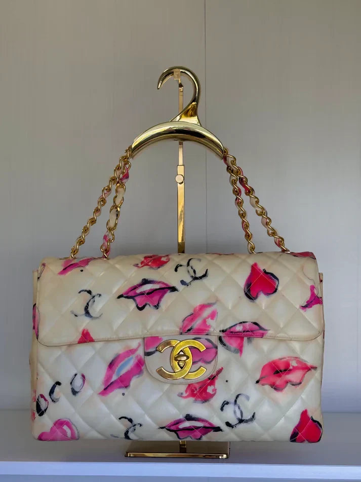 Chanel  1994 Jumbo Lips & Kisses Flap Bag