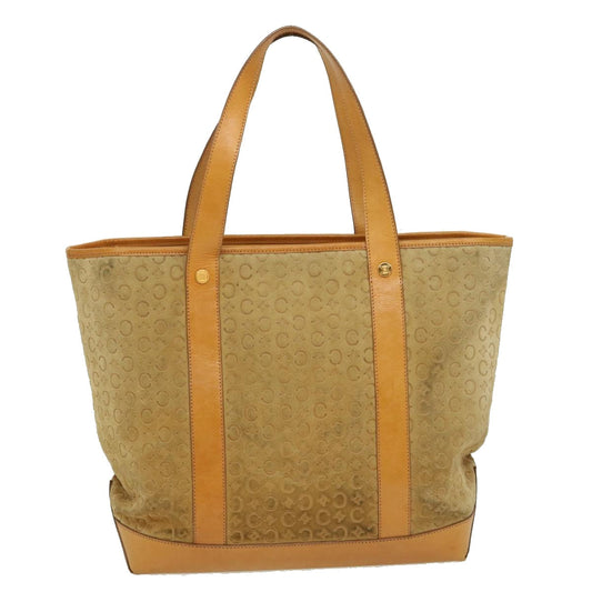 Luxury CELINE C Macadam Canvas Tote Bag Suede Beige ai599