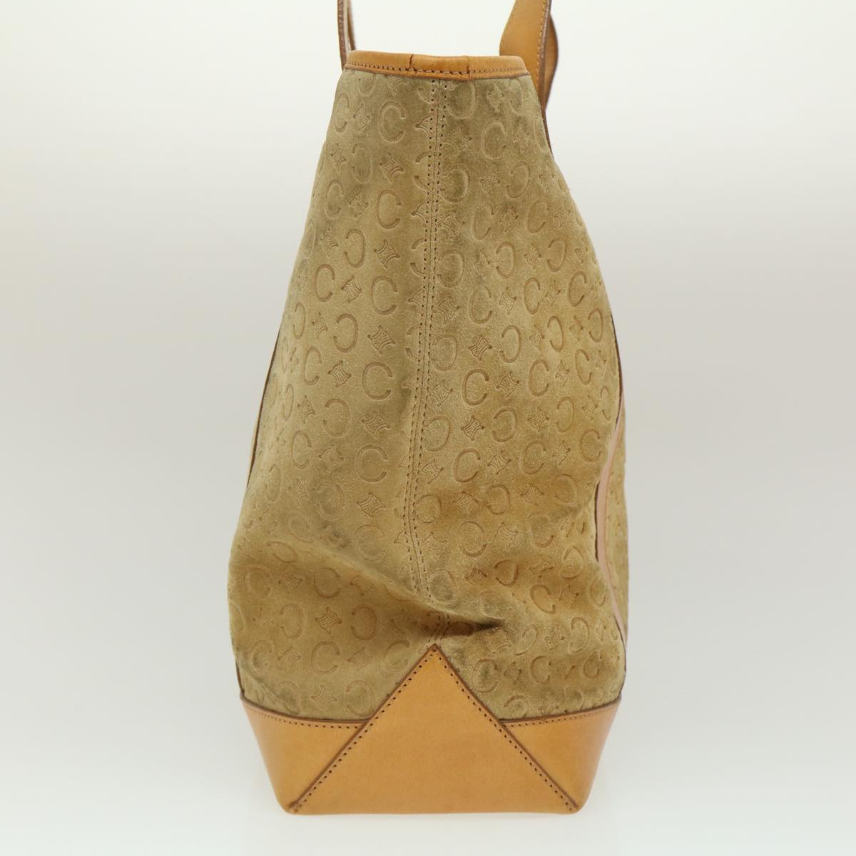 Luxury CELINE C Macadam Canvas Tote Bag Suede Beige  ai599