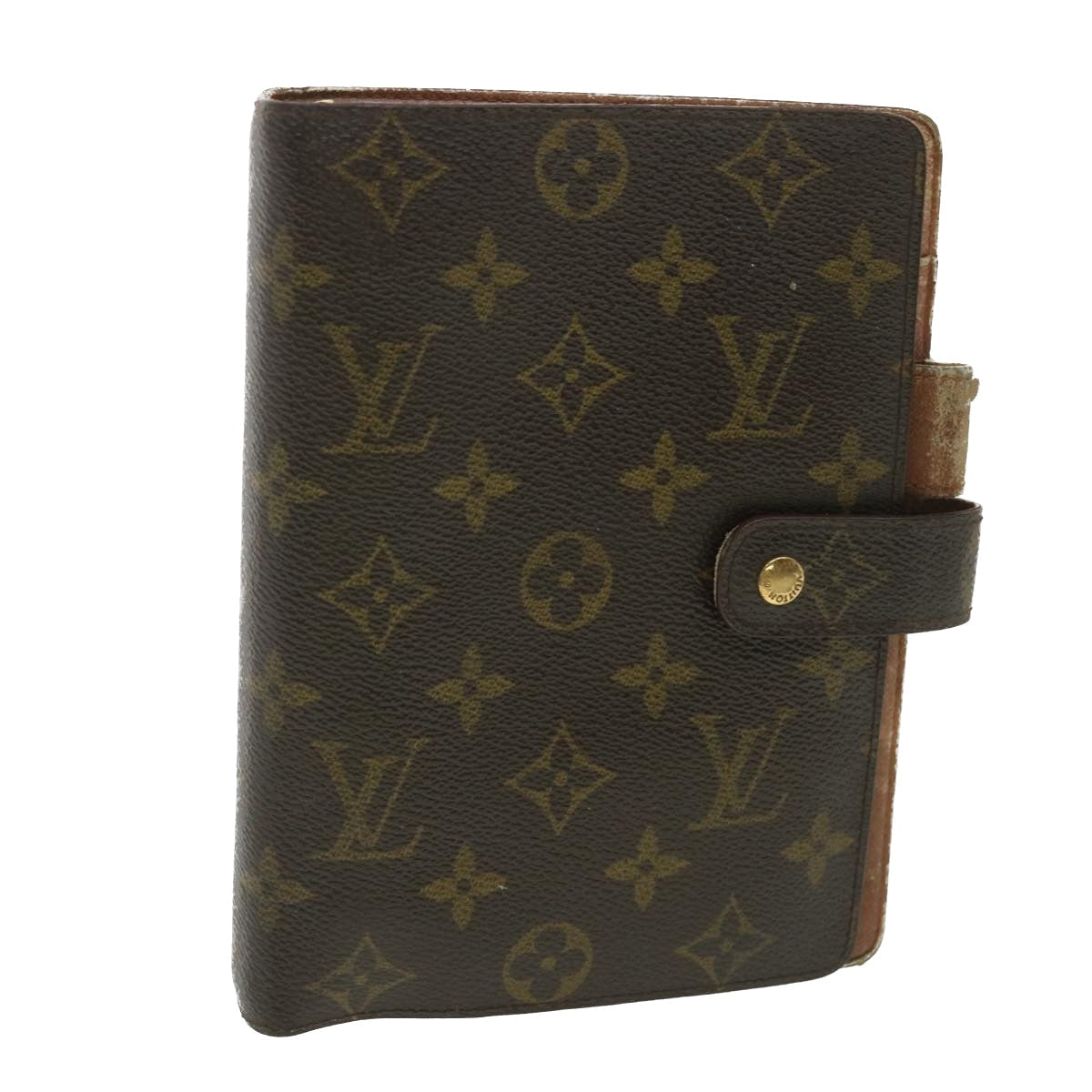 LOUIS VUITTON Monogram Agenda MM Day Planner Cover R20105 LV Auth jk2960