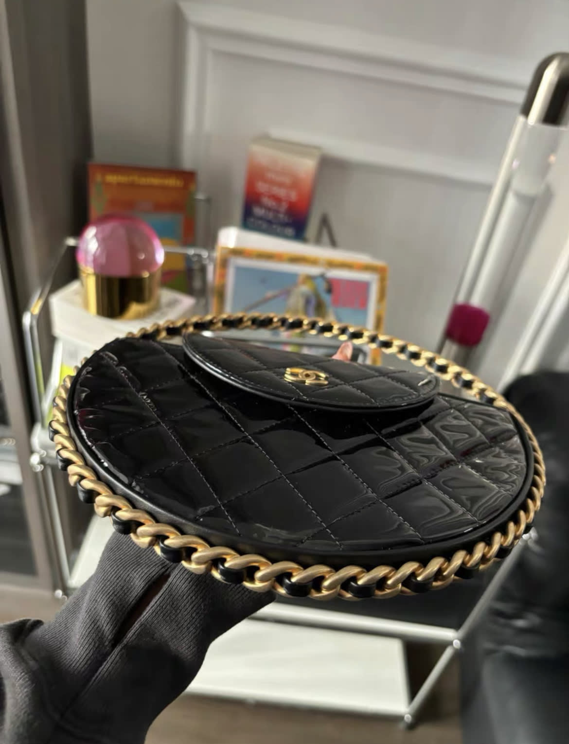 Chanel23k patent leather hula hoop latest model Brand new and un