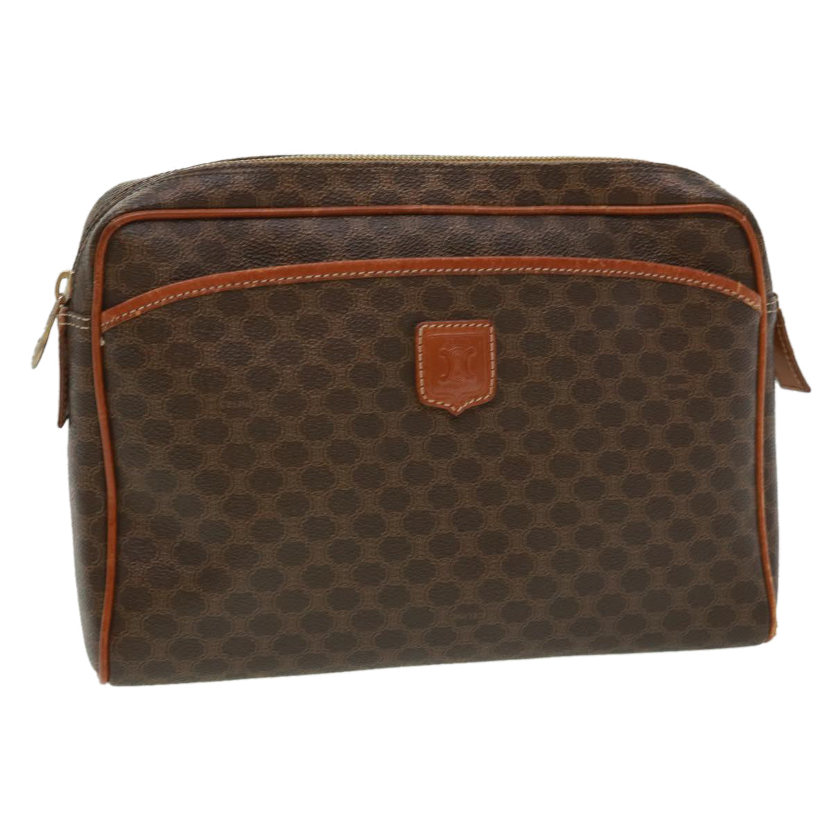 Luxury CELINE Macadam Canvas Clutch Bag Brown  ki2485