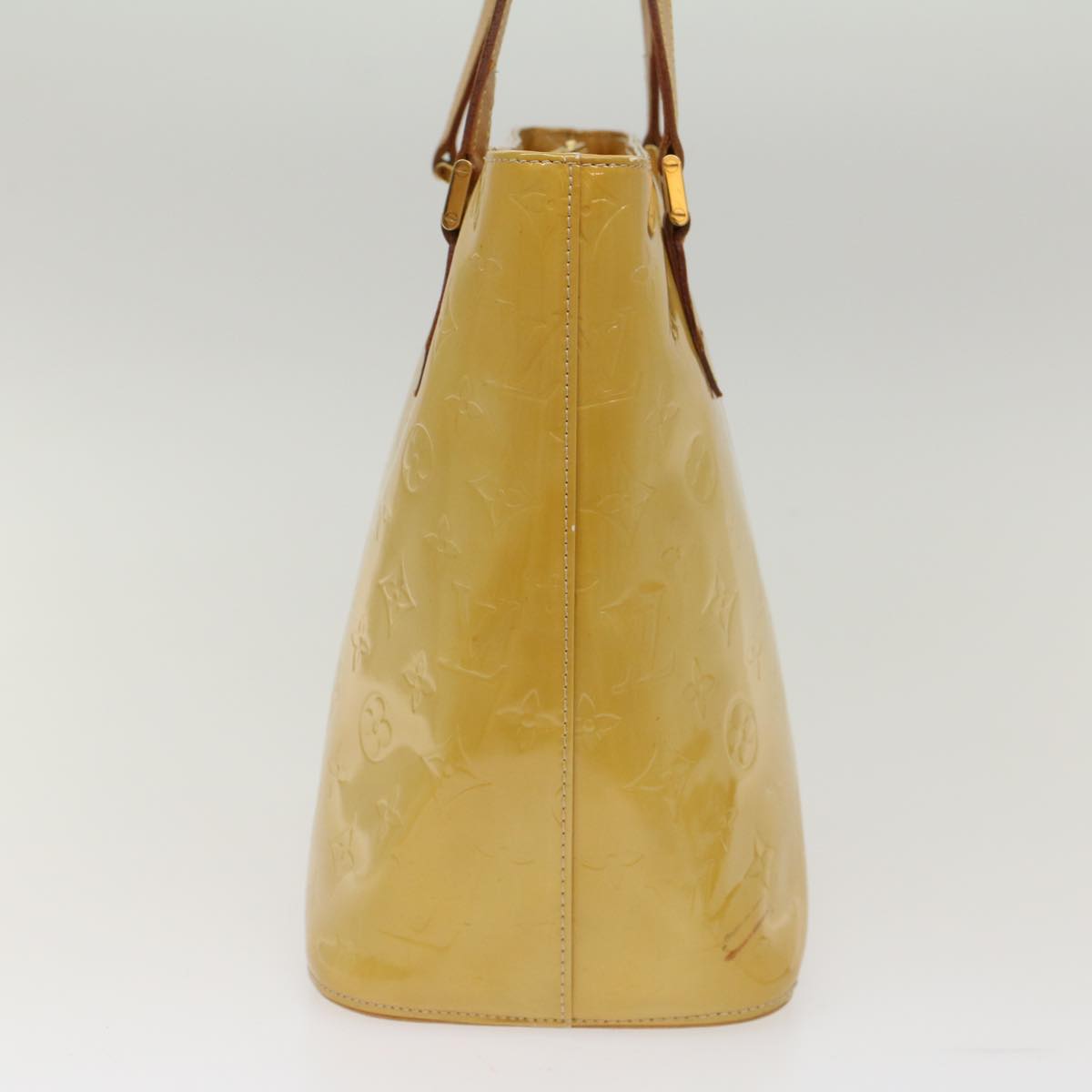 LOUIS VUITTON Monogram Vernis Houston Hand Bag Beige M91004 LV ki3220