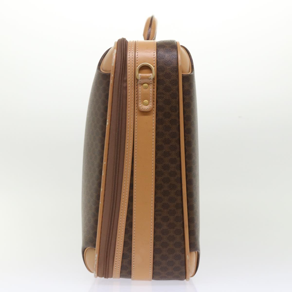 Luxury CELINE Macadam Canvas Trunk PVC Leather Brown  ki3281