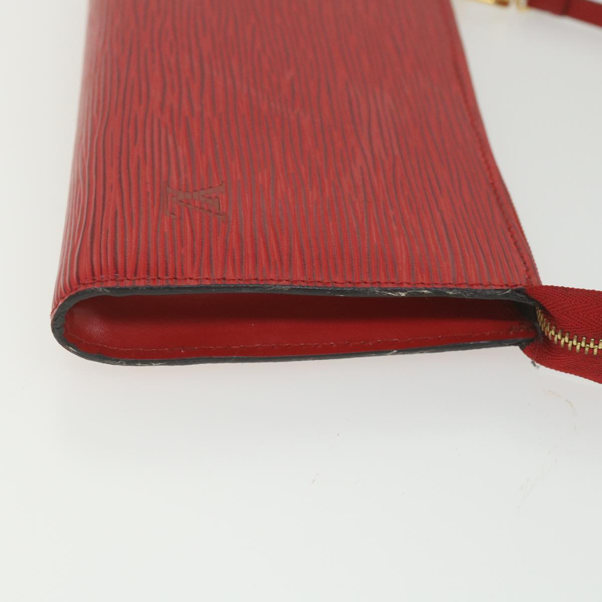 LOUIS VUITTON Epi Pochette Accessoires Accessory Pouch Red M52987 LV Auth ki3755