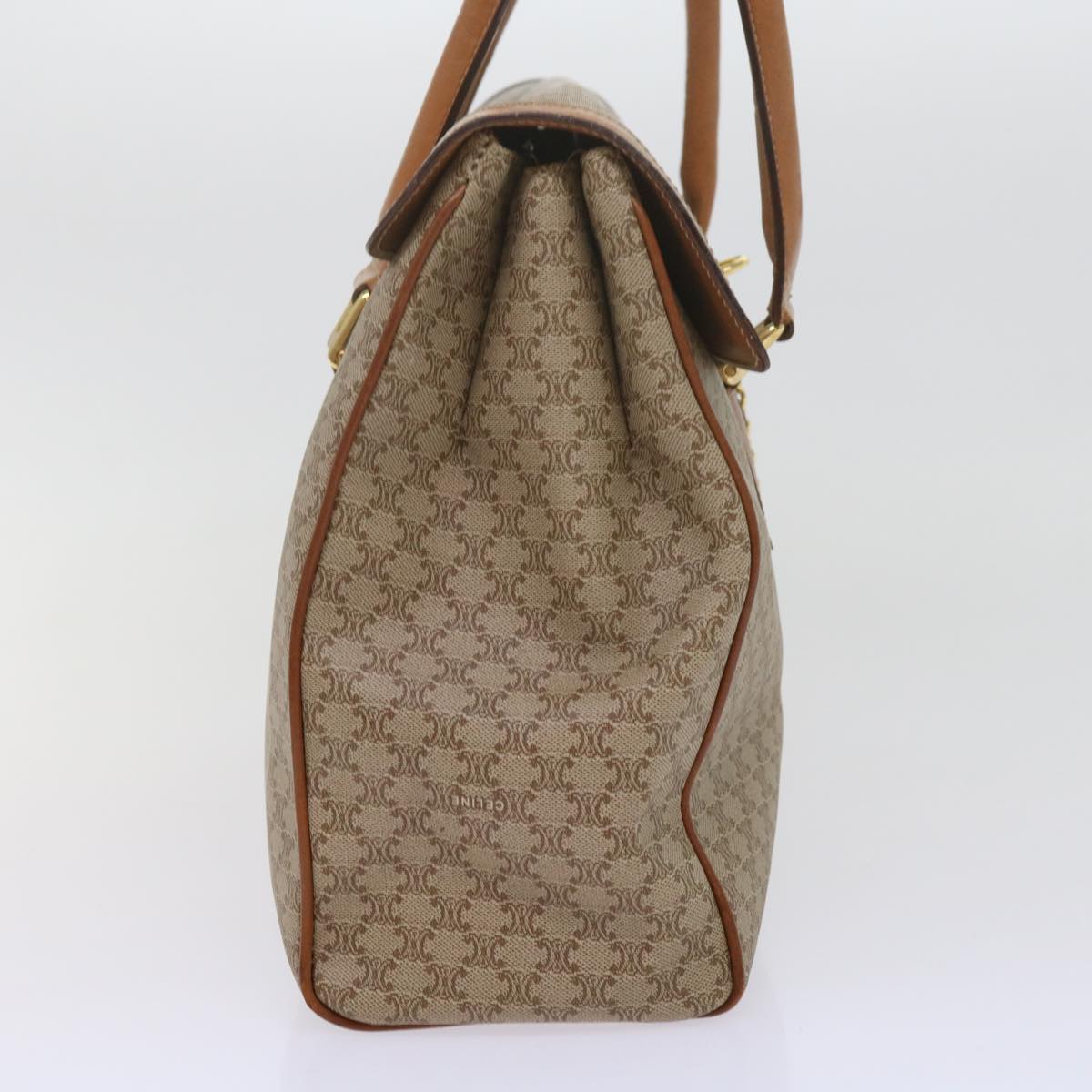 Luxury CELINE Macadam Canvas Hand Bag Beige  ki3925