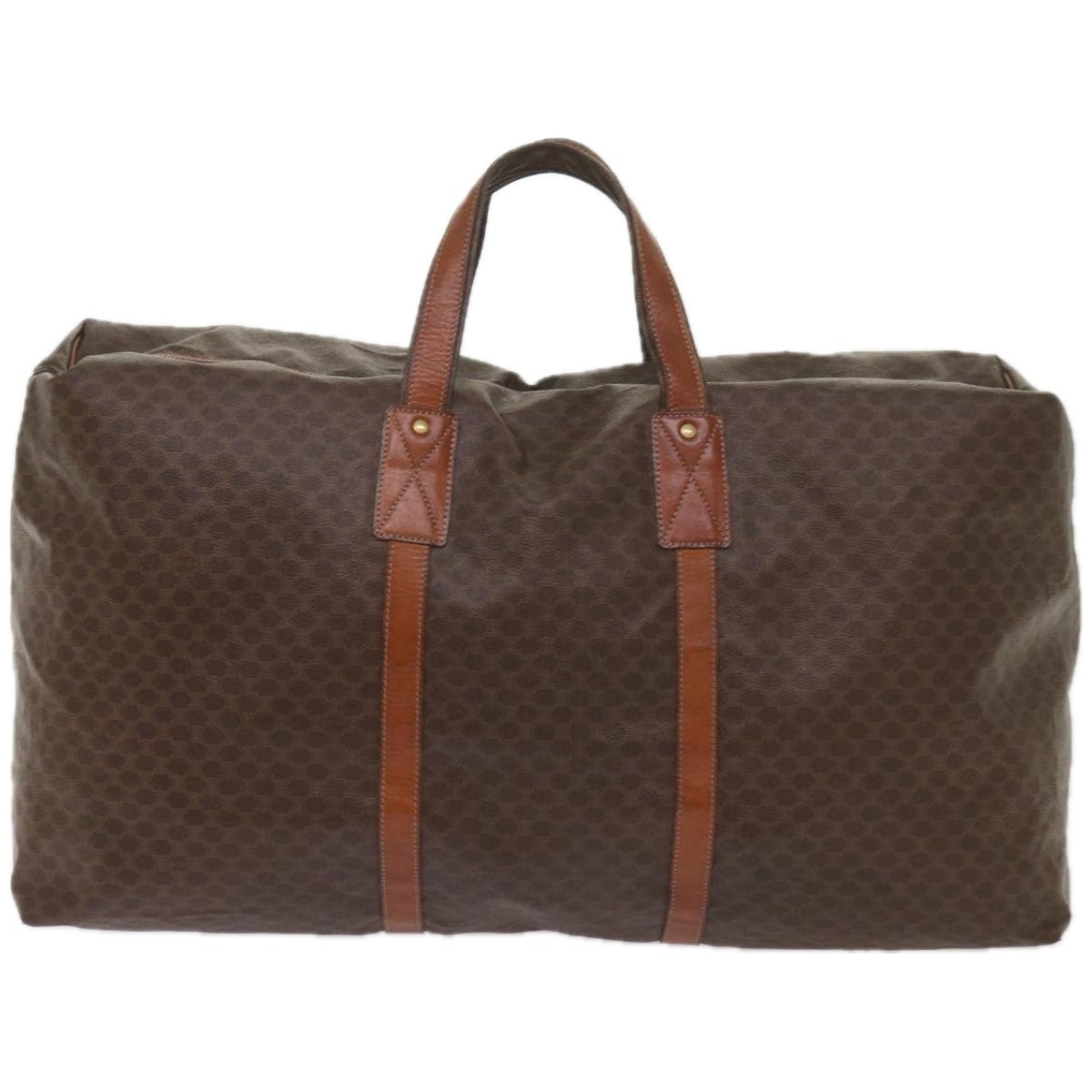 Luxury CELINE Macadam Canvas Boston Bag PVC Brown  ki4112