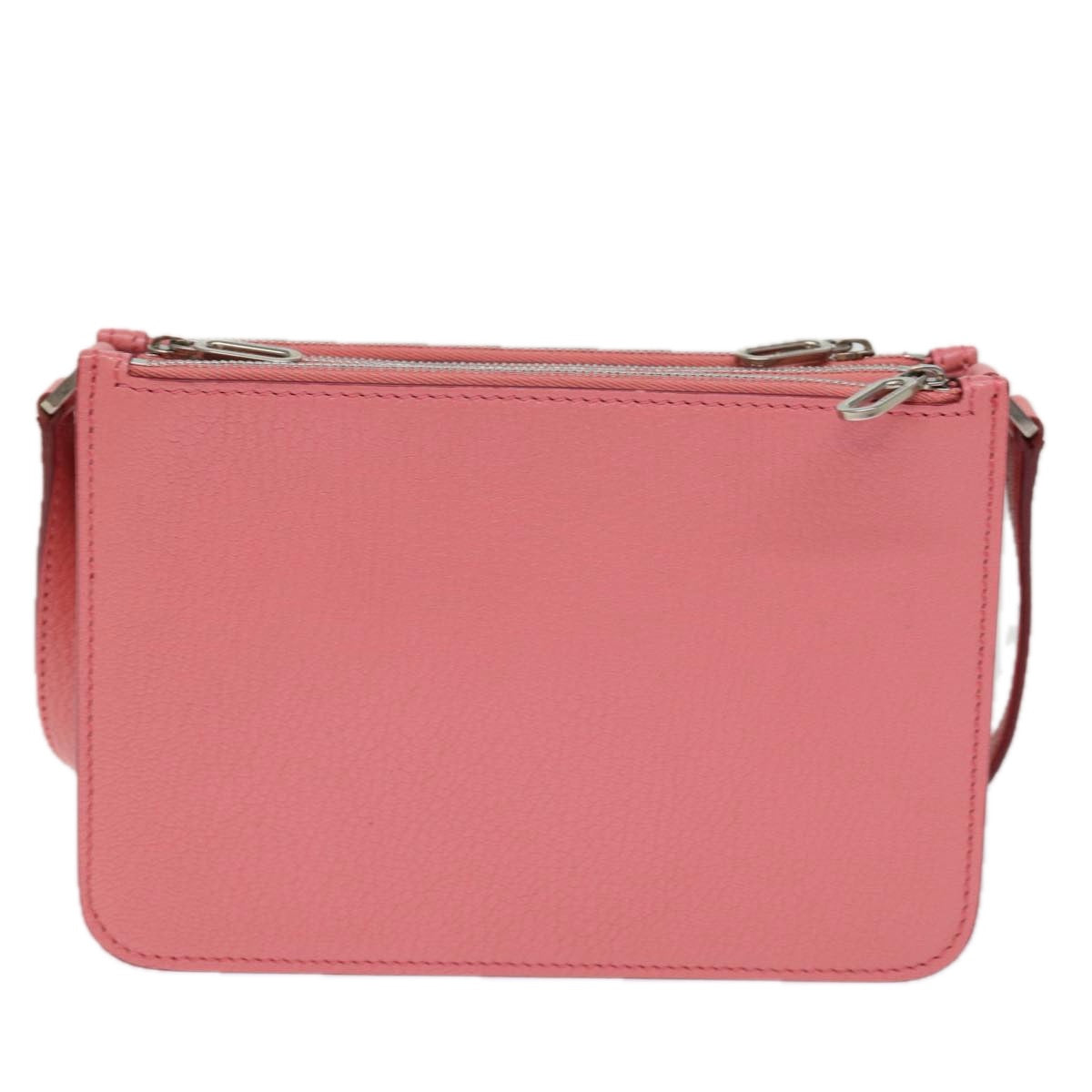 Luxury Burberry Shoulder Bag Leather Pink Auth ki4506