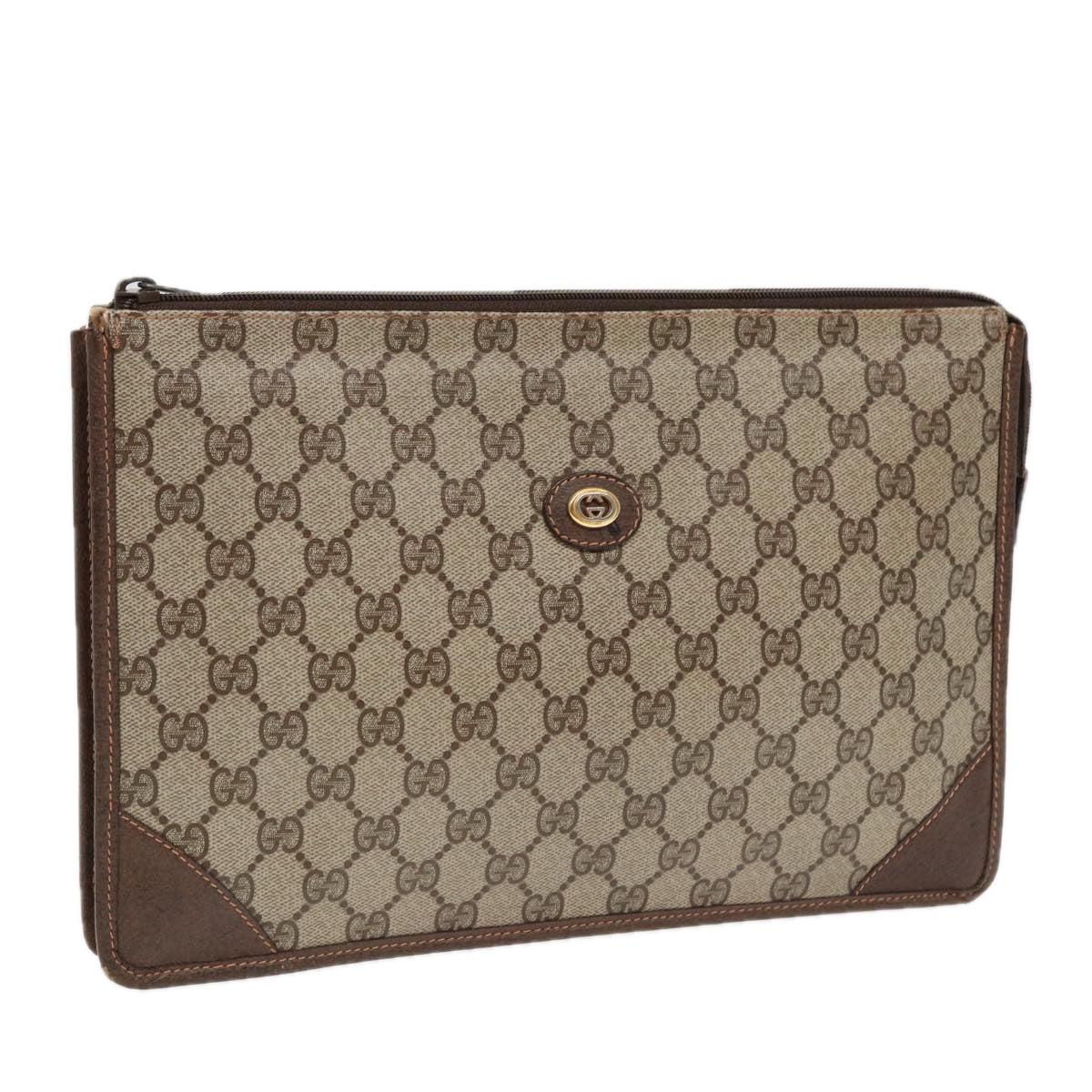 Gucci Leather Canvas Clutch