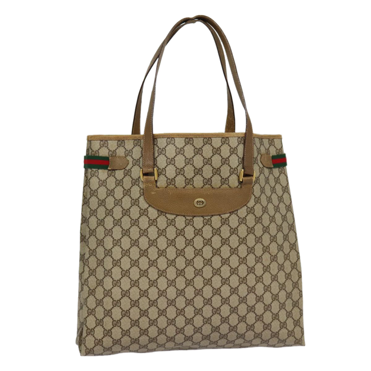Gucci Leather Canvas Tote