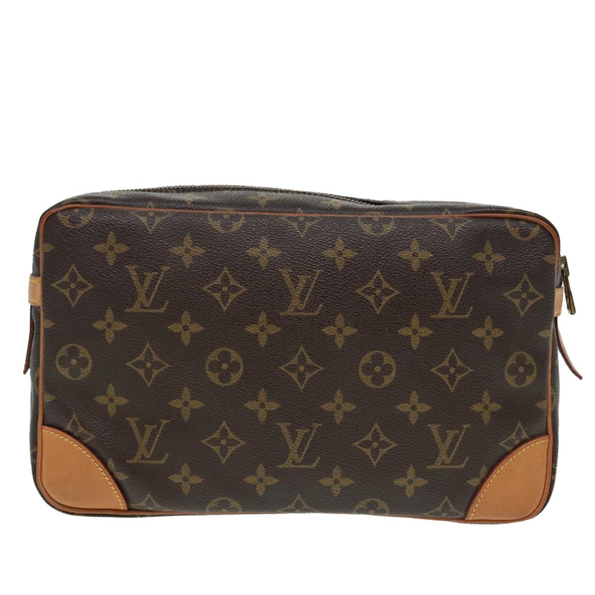 LOUIS VUITTON Monogram Compiegne 28 Clutch Bag M51845 LV Auth ki4843