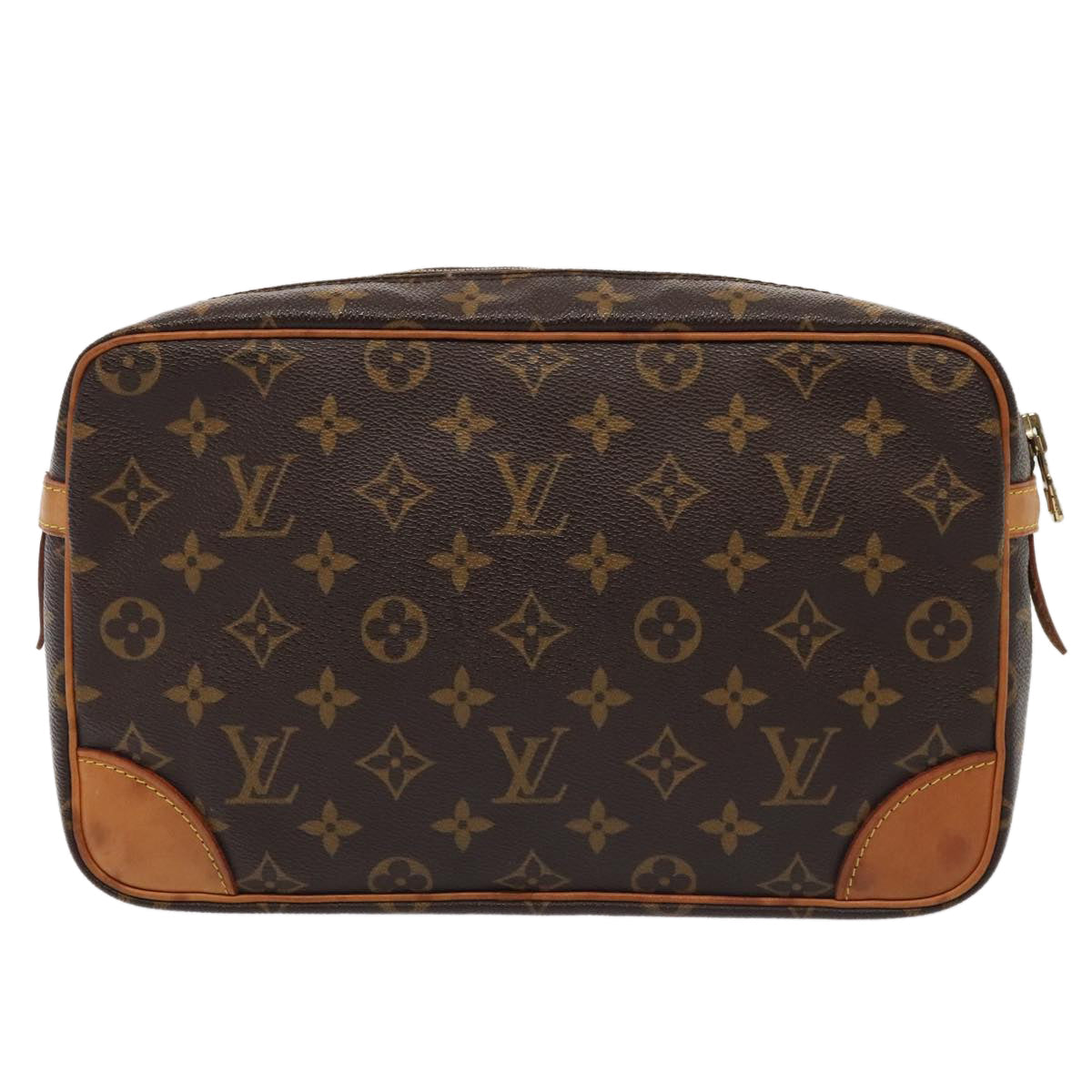 LOUIS VUITTON Monogram Compiegne 28 Clutch Bag M51845 LV Auth ki4844