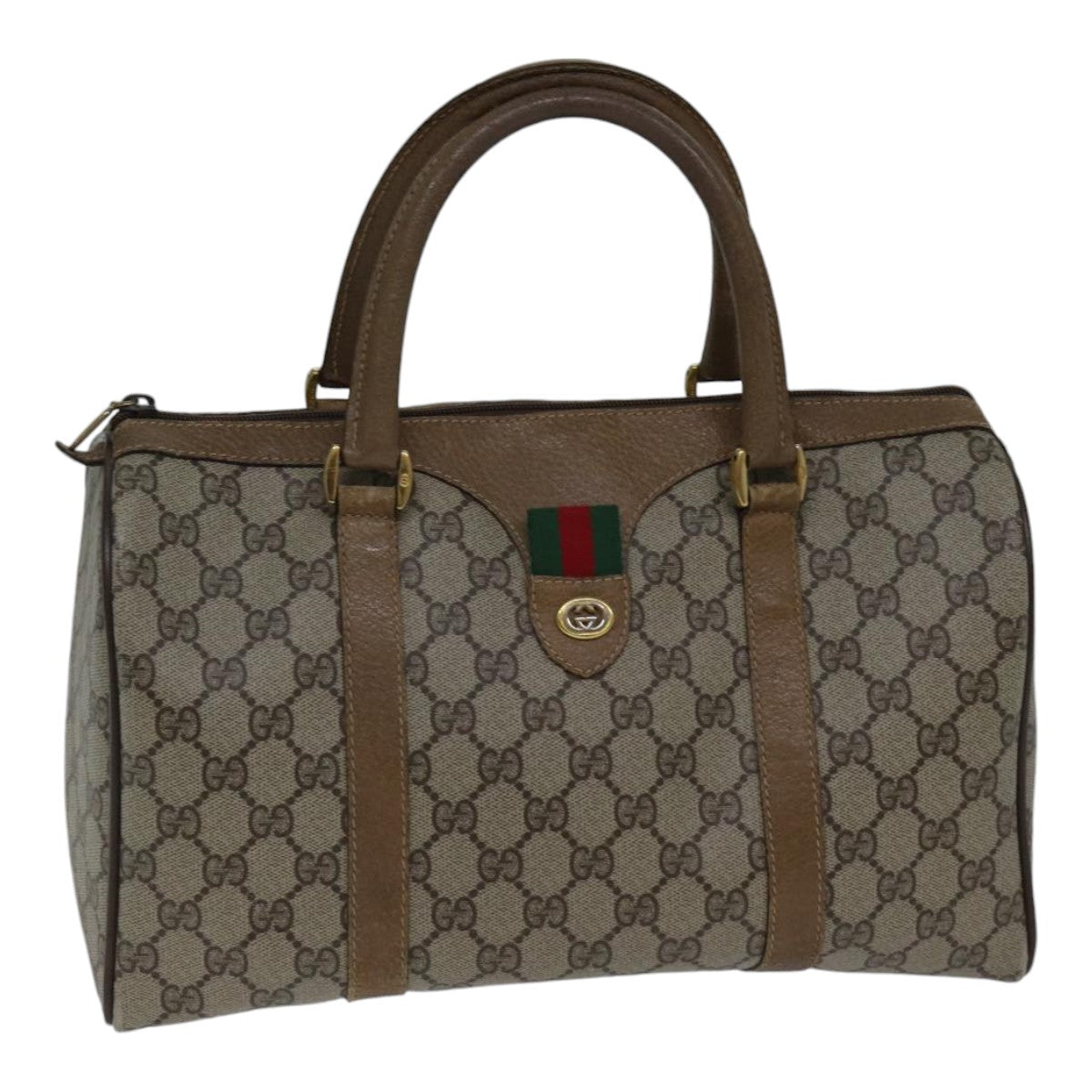 Gucci Leather Canvas Handbag