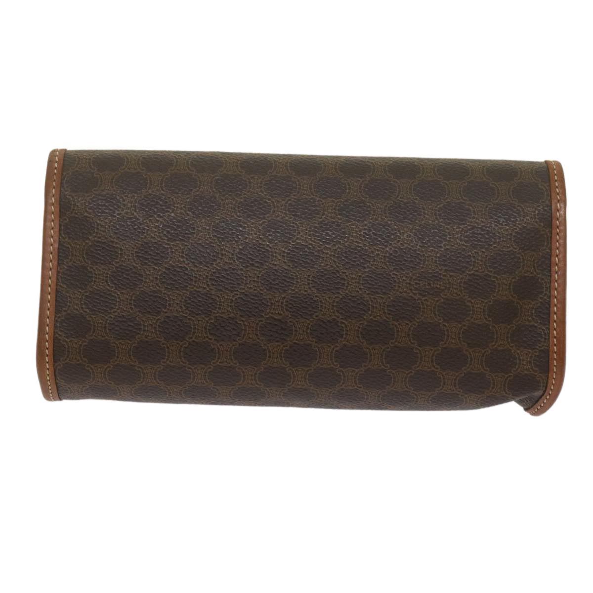 Luxury CELINE Macadam Canvas Pouch PVC Leather Brown  kk204