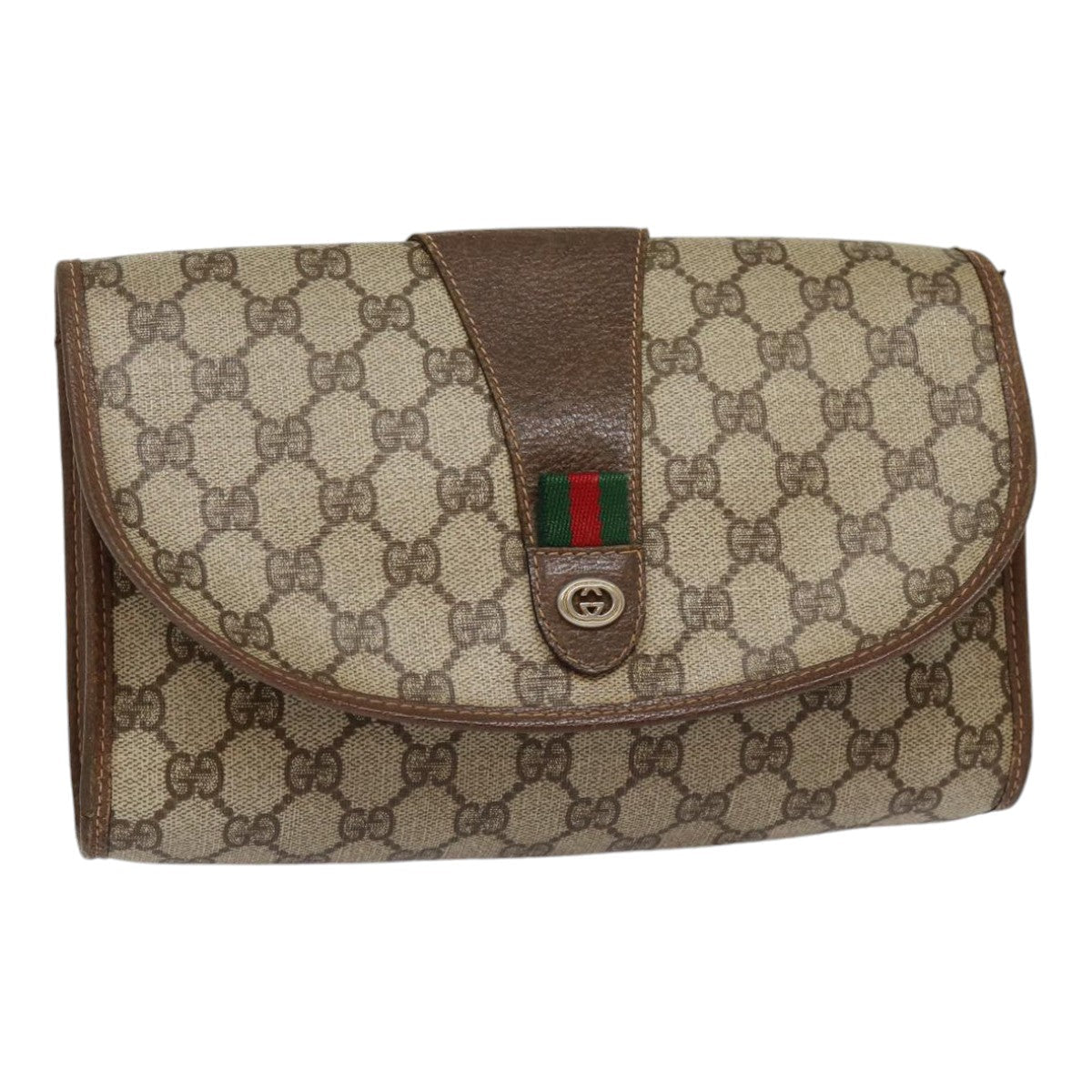 Gucci Leather Canvas Clutch