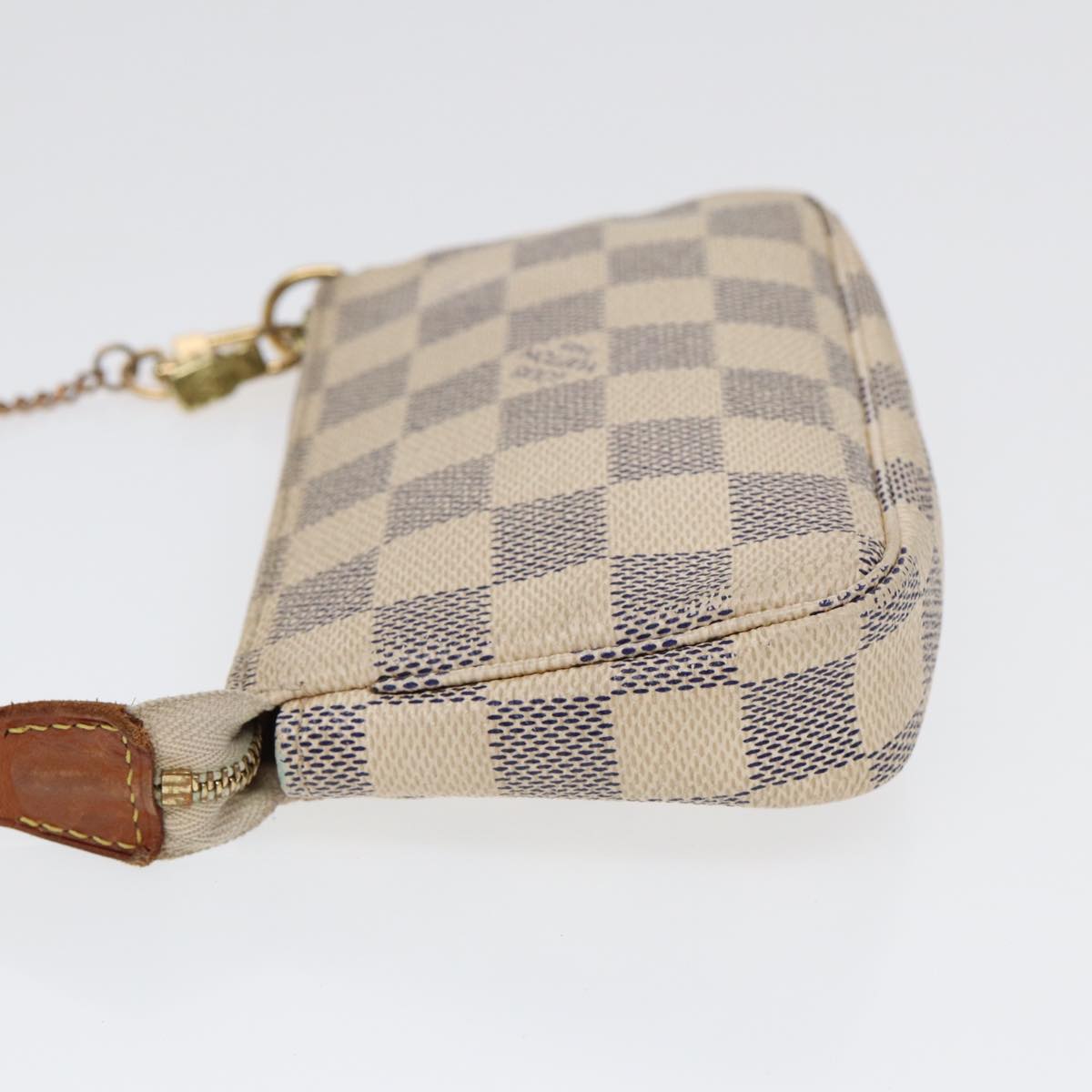 LOUIS VUITTON Damier Azur Mini Pochette Accessoires Pouch N63005 LV Auth kk297