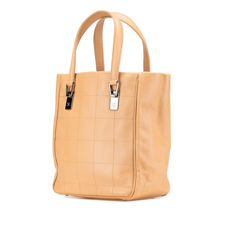 Chanel Choco Bar Leather Handbag Classic Flap