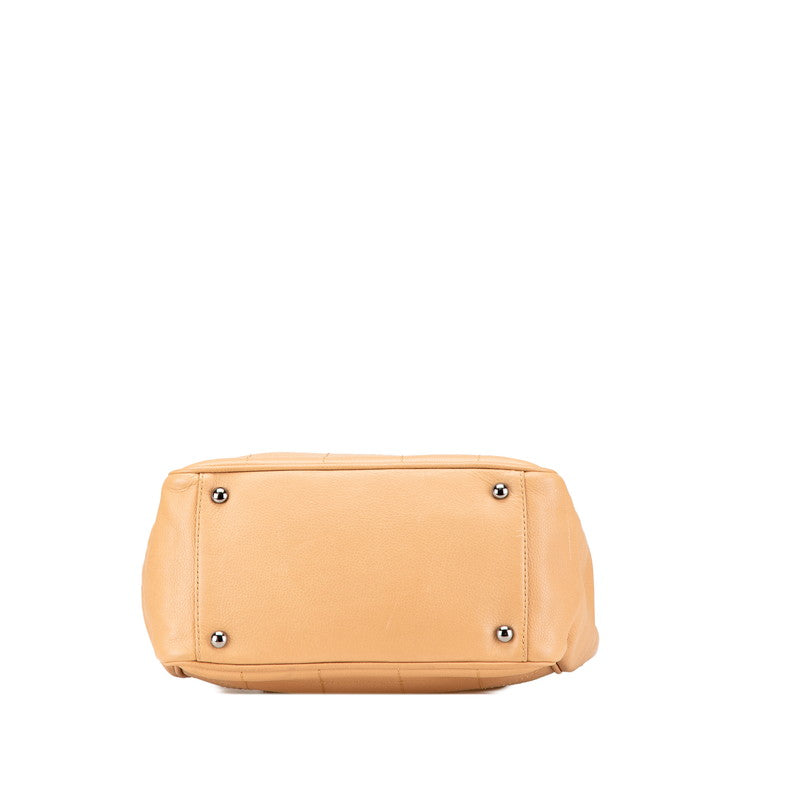 Chanel Choco Bar Leather Handbag Classic Flap