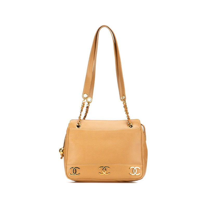 Chanel Triple Coco Caviar Skin 2way Bag
