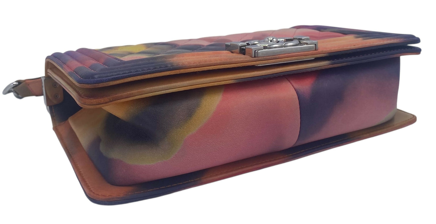 Chanel 15P Limited Edition Flower Power Medium Lambskin Boy Flap Bag