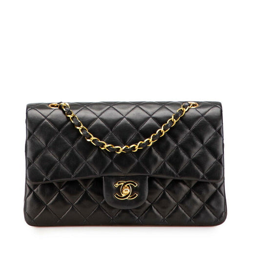 Chanel Matelasse Coco Mark W Flap Lambskin Shoulder Bag