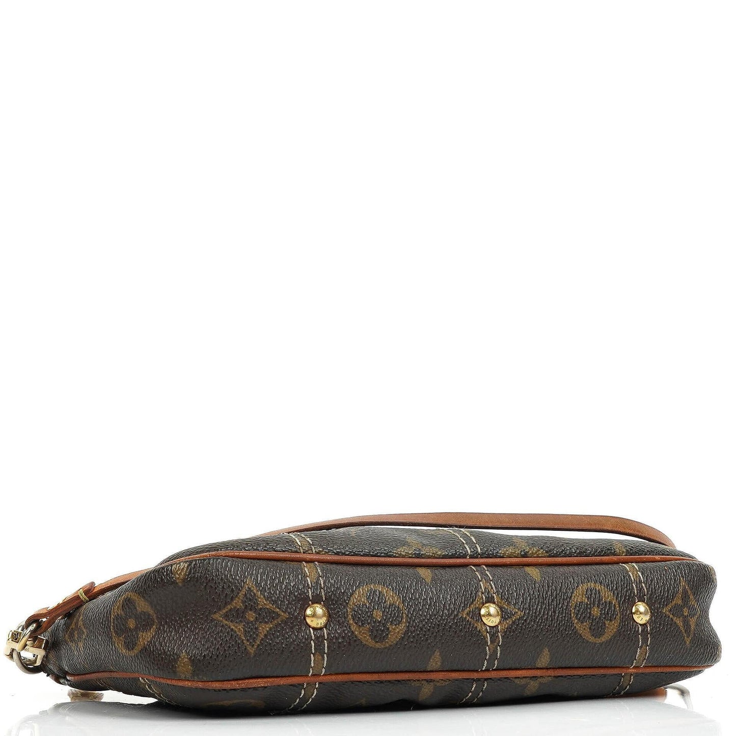 Louis Vuittom Monogram Coated Canvas Riveting Limited Edition Pochette Accessories Clutch Bag