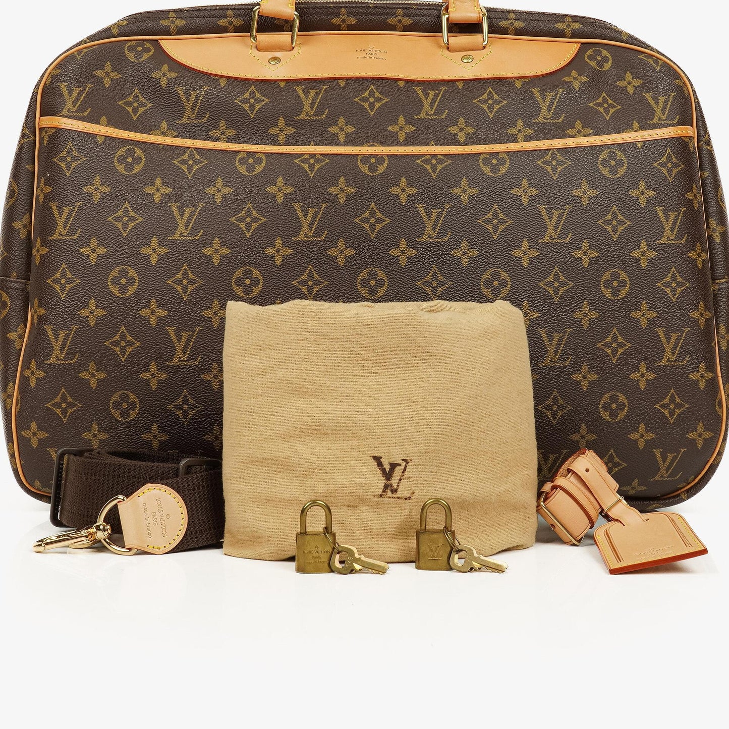 Louis Vuitton Alize 45 Two Compartments Monogram Canvas Travel Bag