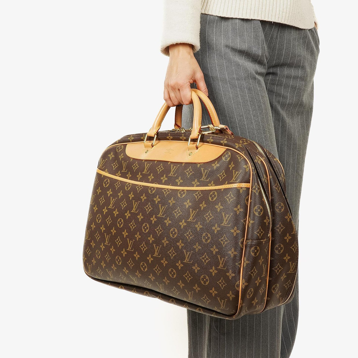 Louis Vuitton Alize 45 Two Compartments Monogram Canvas Travel Bag