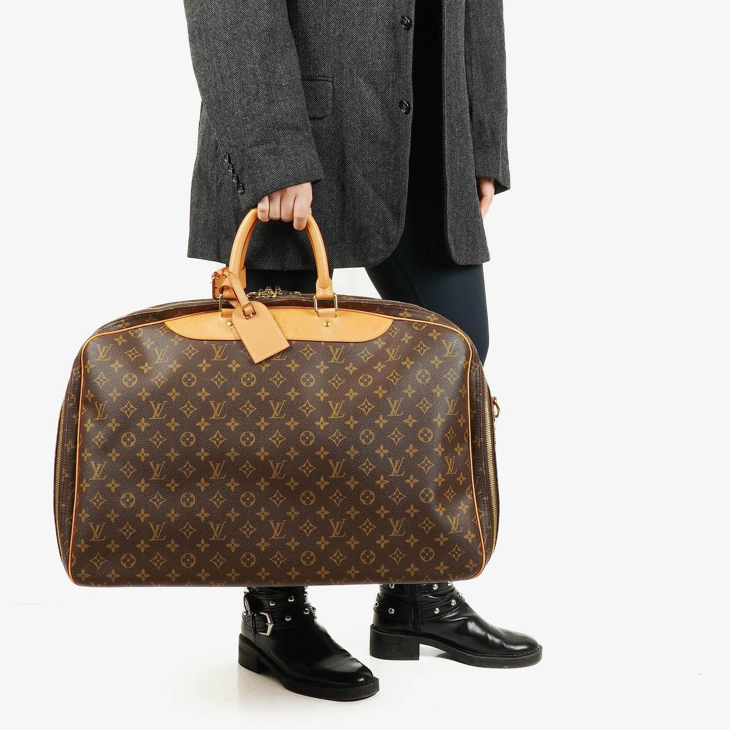 Louis Vuitton Alize 55 Monogram Coated Canvas Travel Bag