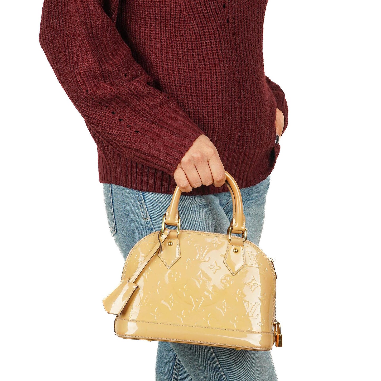 Louis Vuitton Alma BB Beige Monogram Vernis Leather Handbag, 2013