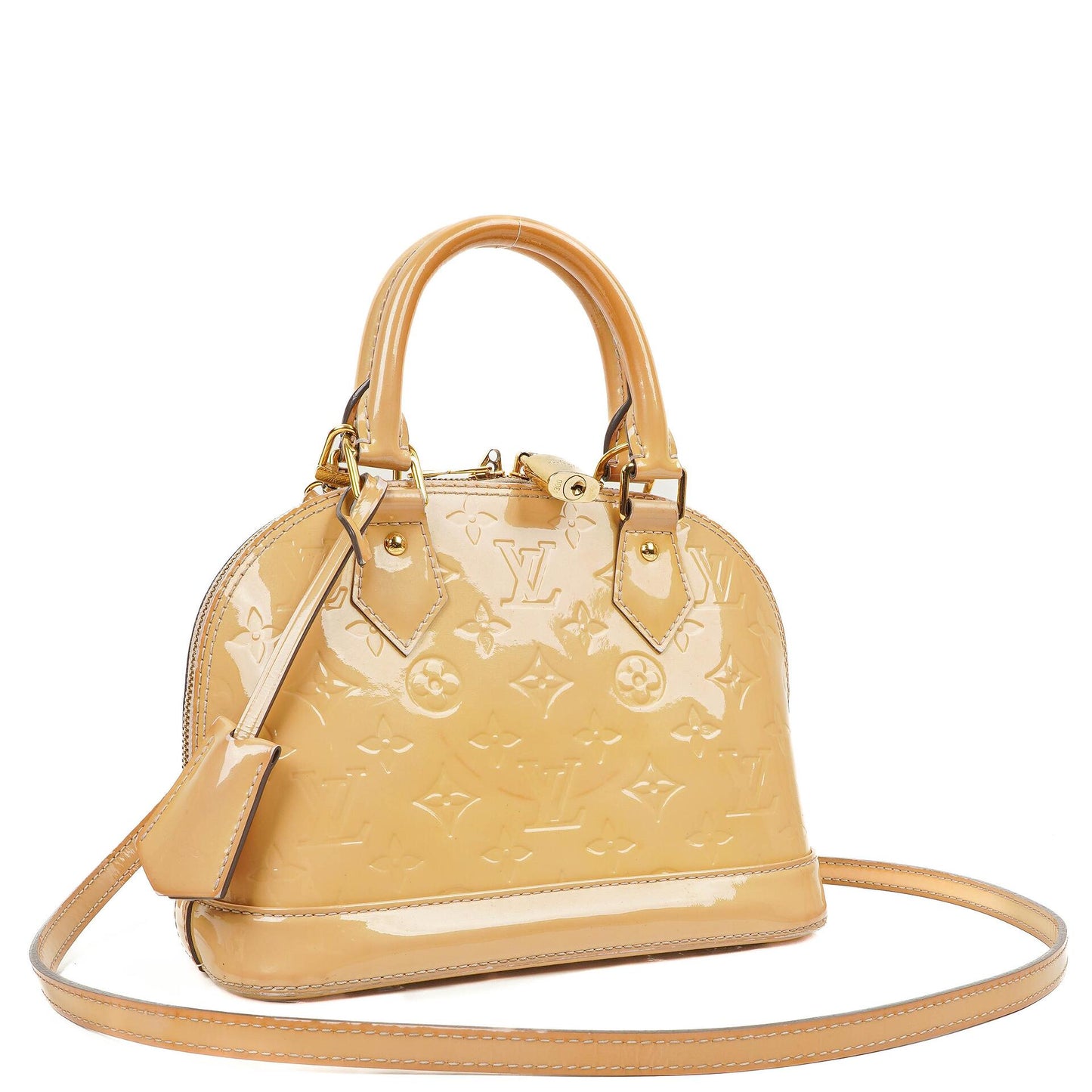 Louis Vuitton Alma BB Beige Monogram Vernis Leather Handbag, 2013